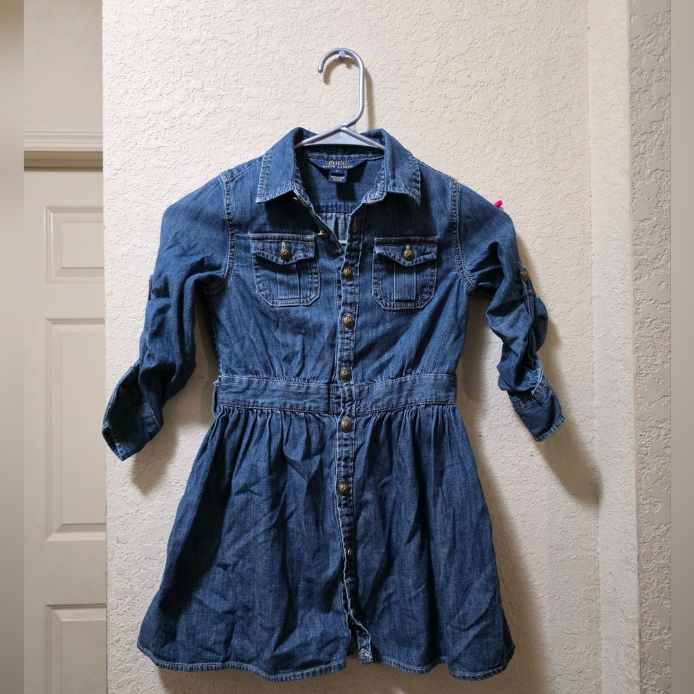 Polo by Ralph Lauren Blue Denim Kids Dress